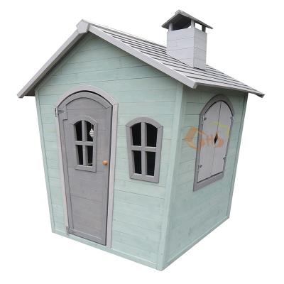 China Easily Assembled Outdoor Wooden Children's Playhouse Chimney Playhouse for sale