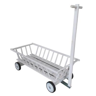 China Kids Cart Kids Beach Toys Wooden Fence Cart Trailer with Four Wheels for sale