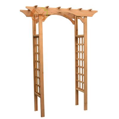 China Corrosion Resistance Outdoor Cedar Chinese Fir Wood Garden Canopy For Planters Pink Climbing Flowers for sale