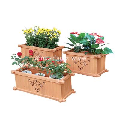 China Wholesale Garden Decoration Flower Vase Wood for sale