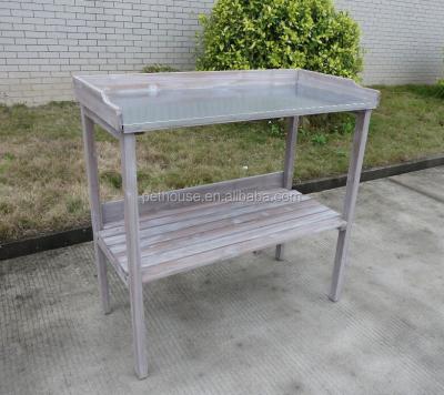 China Solid Wood Wooden Garden Potting Table for sale