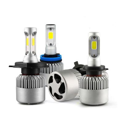 China S2 LED Headlight 36W 8000LM Led Car Headlight Bulbs H1 H3 H4 H7 H11 9005 COB LED H4 Conversion Kit 6000k ACE for sale