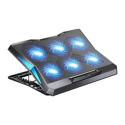 China Low Noise Laptop Cooler Para Cooler Notebook Fans NUOXI 6 Cooling Pad for sale