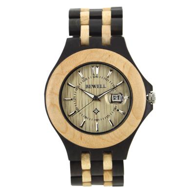 China Water Movement Quartz Japan Size Men Wristwatch Maple News Wooden Calendar Watch Full Proof Wooden Women Multifunctional for sale