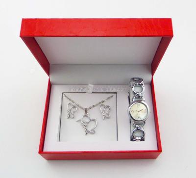 China Lady 925 Silver Day/Date Star Watch Gift Set With Jewelry Set for sale