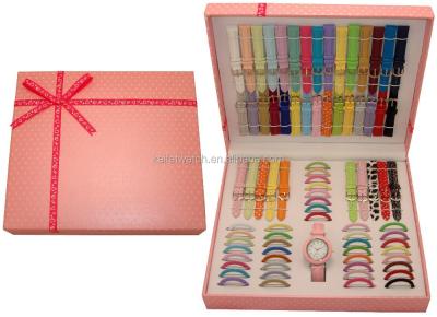 China Non specific lady gift watch set with interchangeable lady straps and bezels as a gift for sale