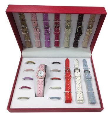 China Wholesale Cheap Price Water Resistant Interchangeable Watch Strap And Ring Gift Set For Woman And Lady for sale