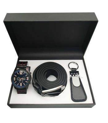 China Customized Manufacture Factory Hot Selling Day/Date Men Watch Gift Set with Key Chain, Wallet, Pen, Cufflinks, Belt for sale