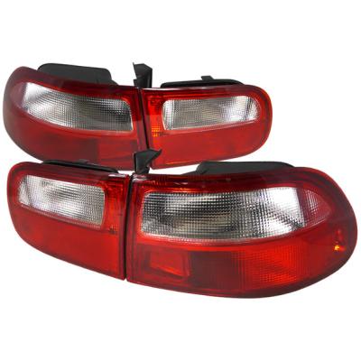 China 1992-1995 FOR Honda Civic 3DR Hatchback Tail Lights (Chrome Housing / Red Clear Lens) 515*290*195 mm for sale