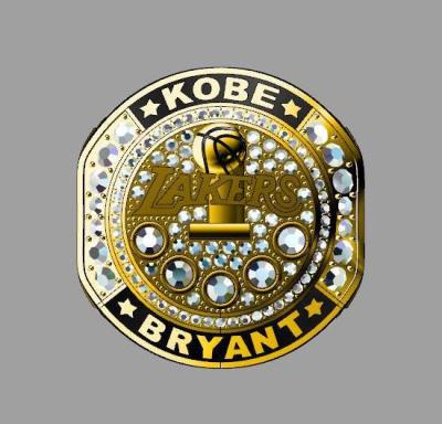 China Other Diamond Plating Lakers Black Mamba Bryant Retires Can Be Customized Championship Ring for sale