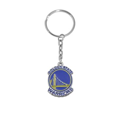 China Metal Silver Plated NBAS Golden State Warriors Personality Souvenir Key Chain for sale