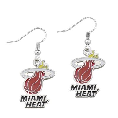 China NBAS NBAS Miami Heat Championship Silver Plated Earrings for sale