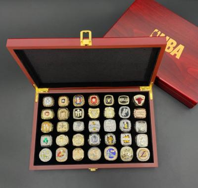 China NBAchampionship 1987-2020 Championship Ring 35 Rings in 1 Championship Rings Set with Large Classy Wooden Display Box for sale