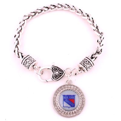 China NHL Silver NHL New York Rangers Championship Pendant Bracelet for sale