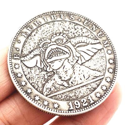 China Europe 1921Tramp Antique Copper Silver Commemorative Coin Collection Sparta Dollar Old One Coin for sale