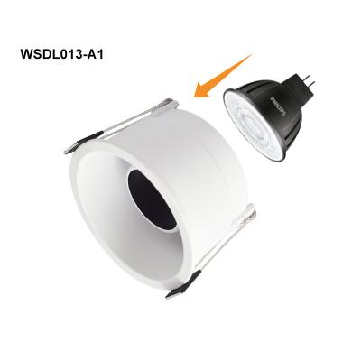 China Modern Wholesale Aluminum Square Round Downlight Fixture MR16 MR11 GU10 Halogen Downlights White Black Fixture for sale