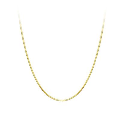 China Simple Design Snake Bone Chain Women Gold Necklace Durable Thick Round Jewelry for sale