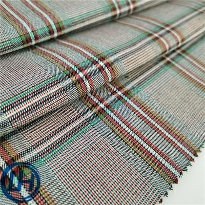 China Excellent quality breathable multi color yarn-dyed plaid check style suits stocked TR technology fabric for sale