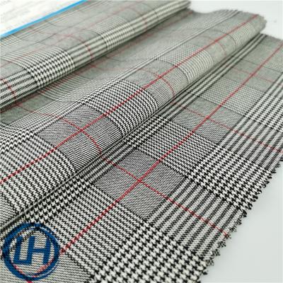 China Classic TR Anti-Static High Quality Fabric Viscous Material Fabric For Costume Polyester Technics Style Plaid Pattern Yarn-dyed Fabric for sale