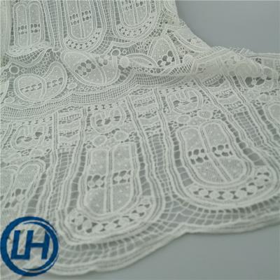 China Breathable Hot Selling Water Soluble Polyester Embroidery Fabric For Bridal Dress for sale