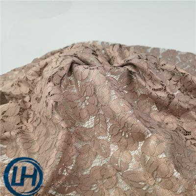 China Foiling Printing Cheap Price Decorative Eyelace Pale Brown French Lace Eyelace For Dress Fabric for sale