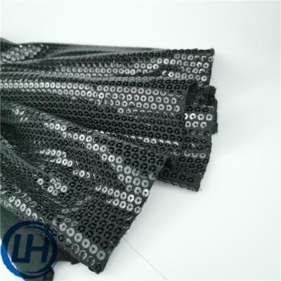 China Design Breathable Luxury Tank Top Based Sequins Heavy Work Embroidery Shiny Fabric for sale