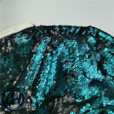 China Luxury Design Breathable Sequins 100%Polyester Embroidery Fabric Fish Scales Heavy Workfabric Double Style Sequins Matte Color for sale