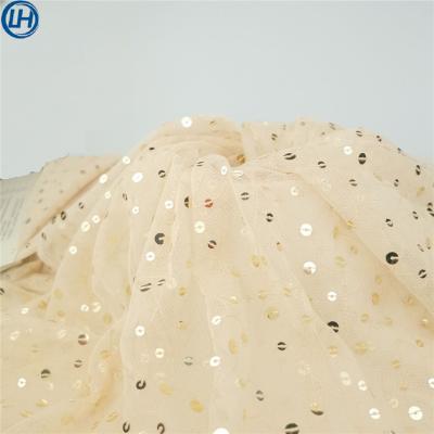 China Breathable Hot Sale High Quanlity Dress Decoration Design Design Shine Beads Round Edges Sequins Embroidery Fabric Based Net Based Luxury for sale