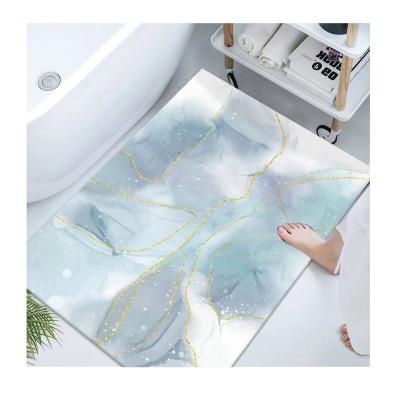 China Soft And Comfortable Custom Non Slip Washable Water Absorbent Blankets Diatom Bathroom Mat for sale