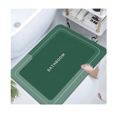 China OEM Washable Single Style Bathroom Mat Diatom Bathroom Rug Water-absorbing Rug for sale