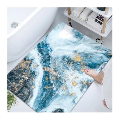 China New Design Diatom Mud Absorbent Blanket Washable For Toilet Kitchen Or Bathroom for sale