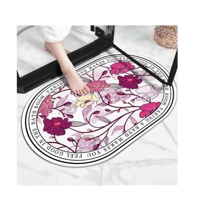 China Washable Custom Bath Mat Cover Dry Easy Quickly To Clean 3d Printed Rubber Mat For junlong for sale