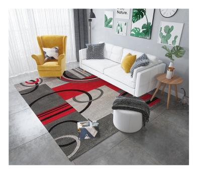 China Washable Modern Area Rug With Geometric 3d Printed Carpet Velvet Crystal Covers for sale