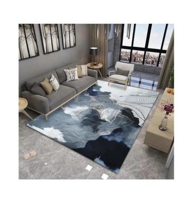 China Non Slip Living Room Carpet Crystal Material Washable Velvet 3d Printed Luxury Rug for sale