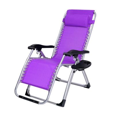 China Fold Up Sun Lounge Beach Chair Metal High Quality Foldable Folding Chairs With Cup Holder Weightless Leisure Sun Sofa Modern 50pcs for sale