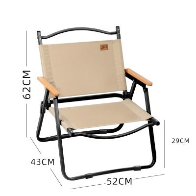 China Fold Up Metal Kermit Chair Detachable Wood Folding Beach Chair Outdoor Camping Chair for sale