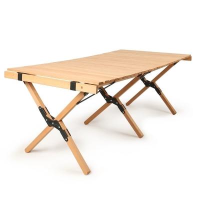 China Fold Up Quality Camping Low Price Guaranteed Wooden Portable Modern Folding Table for sale