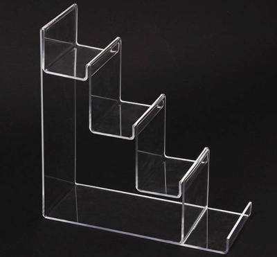 China Clear Acrylic Junlon 4 Tier Wallet Display Stand Holder Purse Display for Worktops or Desks for sale