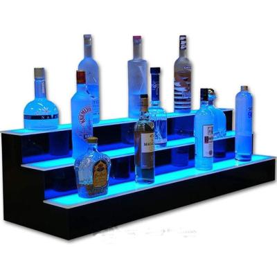 China Acrylic Custom Design Clear Acrylic Beer Display Led Glorifying Liquor Bottle Display For Bar for sale