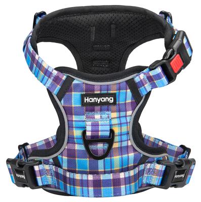 China Customized No Pull Dog Lift Harness With Reflective Soft Grip Oxford Adjustable Waist Dog Harness for sale