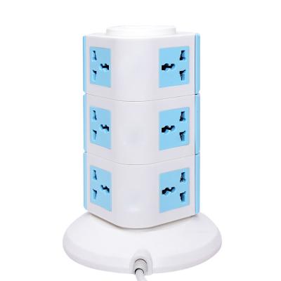 China Residential Universal Outlets 11AC/Multi-Purpose 2 USB Ports Tower Socket Portable Power Strip Style Power Strip Extension Socket New for sale