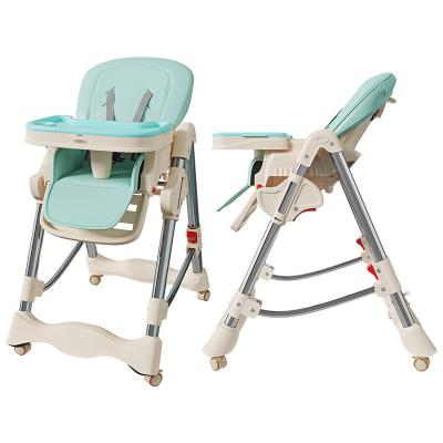 China New modern hot-selling eco-friendly baby grade pp material retractable and foldable baby dining chair with adjustable height for sale