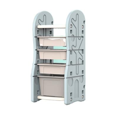 China Modern hot goods multi-layer storage cabinet for children baby toys finishing bookcase environmental protection PE material for sale