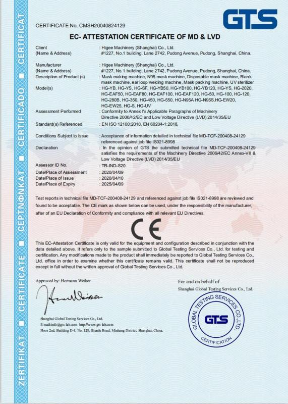 CE - Higee Machinery (Shanghai) Co., Ltd.