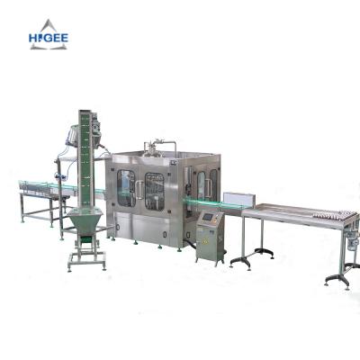 China Food Equipment Glass Bottle Or PET Automatic Liquid Bottle Filling And Packing Machine Bottling Line for sale