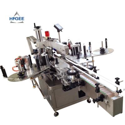 China HIGEE Food Two Sides Labeling Machine for Square Bottle Round Bottles for sale