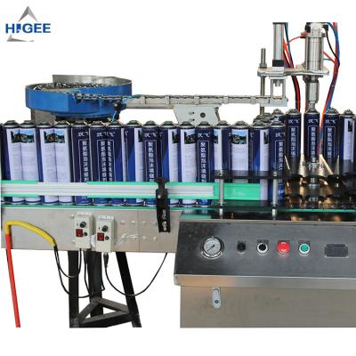 China Hotels Spray Bottle Liquid Filling Machine, Aerosol Filling Machine Gas Spray Oxygen Aerosol Filling Can Filler for sale