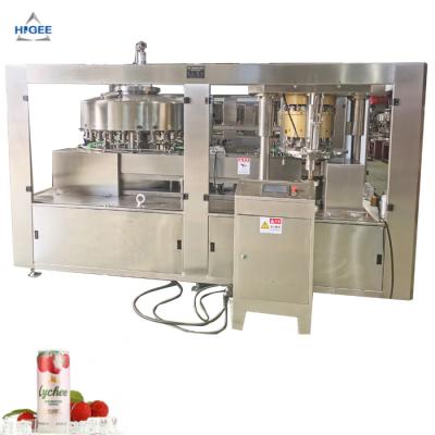 China 15000BPH Food Fruit Flavor Beverage Tin Can Bottling Machine Soft Coffee Tin Cans Filling and Sealing Filling Machine for sale