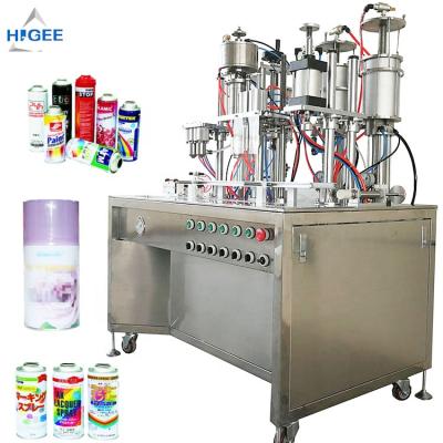 China beverage CO2 aerosol filling machine/aluminum can, red bull filling machine/aerosol can filler for sale