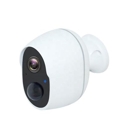 China Built-in camera support wifi home security camera IP camera support mobile wide angle siren 18650 battery 18650 HD wide angle motion detection for sale